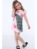 Dress with a peacock, light pink NDZ8128 - Online store - Boutique